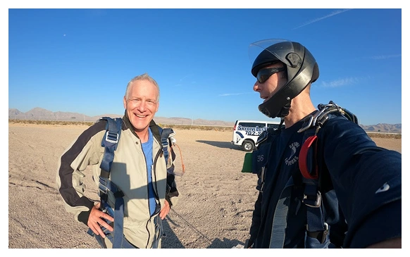 Instructor with skydiver